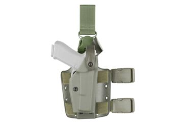 Image of Safariland 6005V SLS Tactical Holster with Quick Release, Glock 19, 23 4.0in., OD Green, Right Hand, 6005V-283-561