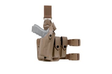 Image of Safariland 6005V SLS Tactical Holster with Quick Release, Glock 19, 23 4.0in., STX Flat Dark Earth, Right Hand, 6005V-283-551