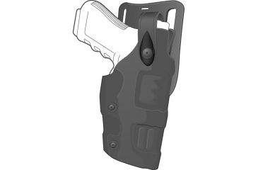Image of Safariland 6275 Raptor Level II Plus, Low-Ride UBL Holster - Hi Gloss Black, Left Hand 6275-77-92