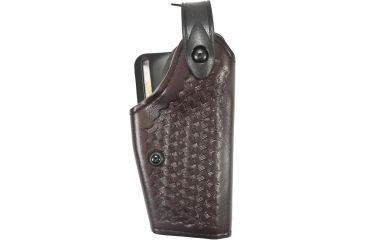 Image of Safariland Model 6280 SLS Mid-Ride Level-II Duty Holster, Glock 19/23/32, Right Hand, Cordovan Basket Weave, 6280-283-071
