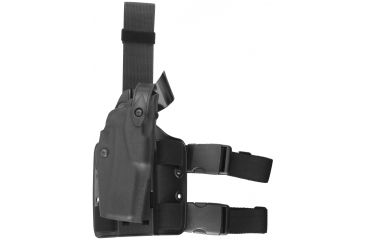 Image of Safariland 6304 SLS STX Black Right Hand Drop Leg Holster - Springfield Operator 1911-A1 w/ Light Rail