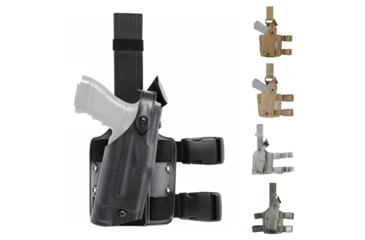 Image of Safariland 6304 ALS/SLS Tactical Drop-Rig Holster, Black, Coyote Brown, FDE Brown, Foliage Green, OD Green