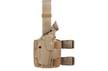 Image of Safariland Model 6354 ALS Tactical Thigh Holster, SIG Sauer P320 Compact, SureFire X300U, Right, STX Plain, FDE Brown, 6354-7502-551-MS19