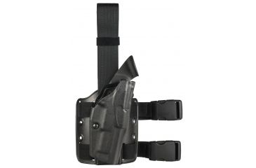 Image of Safariland Model 6354 ALS Tactical Thigh Holster, Glock 17 Gen 5, SureFire X300U, Right, STX Tactical, Black, 6354-8325-131-MS19