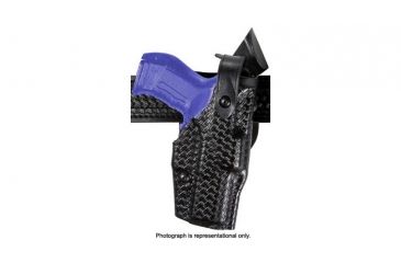 Image of Safariland 6360 ALS/SLS Mid-Ride LVL III  Holster, S&amp;W M&amp;P 40/S&amp;W M&amp;P 9, Right, Basketweave, Black, 6360-219-481
