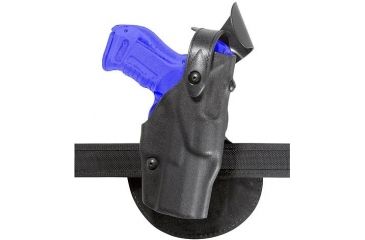 Image of Safariland 6368 ALS Paddle Holster w/ SLS - Plain Black, Left Hand 6368-56-62