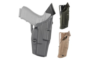 Image of Safariland 6390 ALS Mid-Ride Level I Retention Duty Holster, Black, Coyote Brown