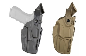 Image of Safariland 7280 7TS SLS Mid-Ride Level II Retention Duty Holster, Black, Plain Black