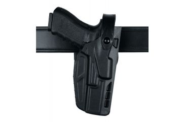 Image of Safariland 7282 7TS SLS Hi-Ride Level-II Retention Duty Holster, Taurus PT100, Plain Black, Right Hand, 7282-175-411