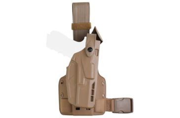 Image of Safariland 7304-SP10 7TS ALS/SLS Single Strap Tactical Holster, Left Hand, FDE, 7304-450-552-SP10