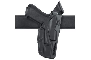 Image of Safariland 7390 7TS ALS/SLS Mid-Ride Level-III Retention Duty Holster, S&amp;W M&amp;P 9mm, .40 4.25in., Plain Black, Right Hand, 7390-219-411