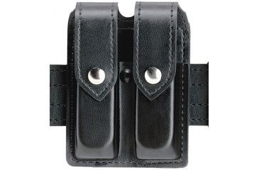 Image of Safariland 77 Double Handgun Magazine Pouch - Basketweave Hi Gloss Black, Ambidextrous 77-383-98HS