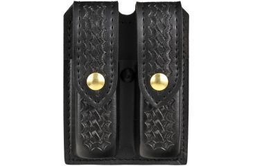 Image of Safariland 77 Double Handgun Magazine Pouch - STX Plain Black, Ambidextrous 77-83-4B