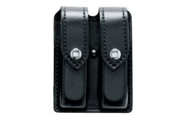 Image of Safariland 77 Double Mag Pouch, S&amp;W Or Sig Sauer 20-Round Mags, STX Baset Weave Black W/ Hidden Snap 77-276-48HS