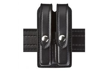 Image of Safariland 78 Slim Double Mag Pouch, S&amp;W M&amp;P .45, STX Tactical Black W/ Black Plastic Snap 78-419-23PBL