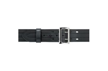 Image of Safariland 87 Suede Lined Belt, Plain Black, Chrome Buckle - Waist 38 in
