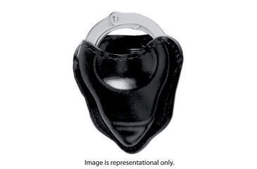 Image of Safariland 90 Hand Cuff Case w/Flap Standard Sized Chain,Plain Black 90-2