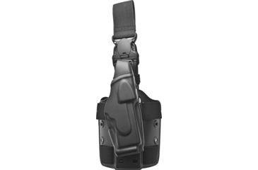 Image of Safariland Als Edw Holster With 6005 Leg Shroud Stx Plain Black Right 6375 64 411