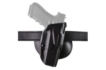 Image of Safariland ALS Paddle Holster, Left Hand, STX Plain Black 1.5in. Belt Slots w/Cut Outs for 1.75in., 2in. and 2.25in. Belt Slops with 1in. Drop 6378-319-412-DM