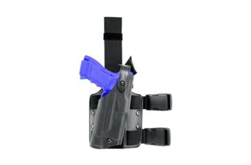 Image of Safariland ALS Tactical Holster, Right Hand, STX Tactical Black Leg Shroud Single Strap 6304-79-131-SP10