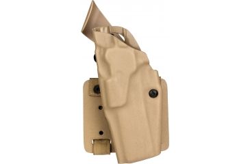 Image of Safariland ALS Tactical Thigh Holster, Left Hand, STX FDE Brown Small Molle Adapter Plate 6354-56-552-MS8