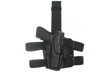 Image of Safariland ALS Tactical Thigh Holster, Right Hand, STX Foliage Green Small Molle Adapter Plate 6354-7742-541-MS8