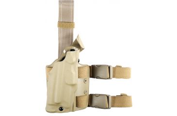 Image of Safariland 6354 ALS Thigh Holster, STX FDE Brown, Right Hand - S&amp;W M&amp;P .45 w/Light 