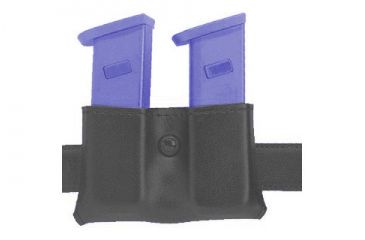 Image of Safariland 079 Concealment Magazine Holder, Snap-On, Double - Plain Black, Ambidextrous, 2in. Belt Loop Slot 079-83-6-2