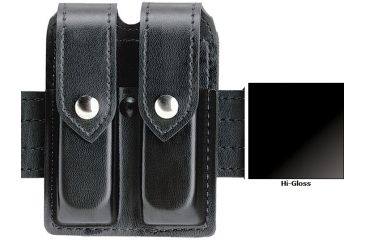 Image of Safariland Double Mag Pouch w/Flap Hi-Gloss Black Fits Glock 20 21 78-383-9