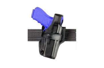 Image of Safariland Duty Holster, SSIII Mid-Ride, Level III Retention, Right Hand, Basket Black 3in. Belt Slots with Brass Snap 070-18-181-3B