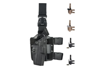 Image of Safariland FNH 6385 Tactical Holster w/QR, Black, Coyote Brown, Flat Dark Earth, Foliage Green, OD Green