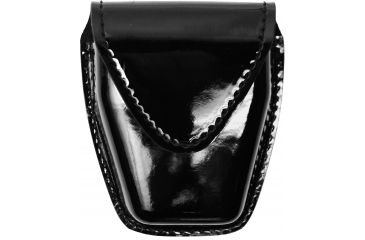 Image of Safariland 190 Handcuff Pouch, Top Flap, Hi Gloss Black, Hidden Snap - 190-2-9HS 