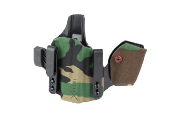 Image of Safariland INCOG-X, Joint Collaboration with Haley Strategic, Inside the Waistband Holster, Fits Glock 17/19, Integrated Magazine Caddy, Microfiber Suede Wrapped Boltaron Construction, Woodland Camo, Right Hand, 1341348