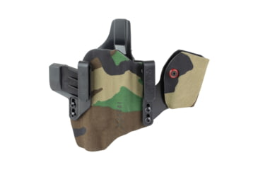 Image of Safariland INCOG-X, Joint Collaboration with Haley Strategic, Inside the Waistband Holster, Fits Glock 17/19 with Light, Integrated Magazine Caddy, Microfiber Suede Wrapped Boltaron Construction, Woodland Camo, Right Hand, 1341387