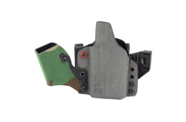 Image of Safariland INCOG-X, Joint Collaboration with Haley Strategic, Inside the Waistband Holster, Fits Glock 17/19 with Light, Integrated Magazine Caddy, Microfiber Suede Wrapped Boltaron Construction, Woodland Camo, Right Hand, 1341342