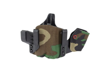 Image of Safariland INCOG-X, Joint Collaboration with Haley Strategic, Inside the Waistband Holster, Fits Glock 43X/48 with Light, Integrated Magazine Caddy, Microfiber Suede Wrapped Boltaron Construction, Woodland Camo, Right Hand, 1341405