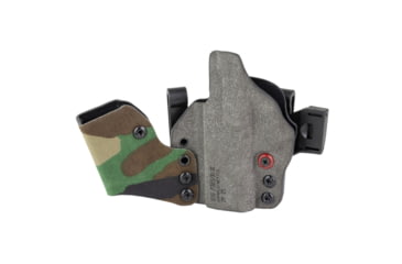 Image of Safariland INCOG-X, Joint Collaboration with Haley Strategic, Inside the Waistband Holster, Fits SIG P365/X/XL, Integrated Magazine Caddy, Microfiber Suede Wrapped Boltaron Construction, Woodland Camo, Right Hand, 1341425