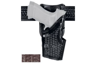 Image of Safariland 295 Mid-Ride Level-II Retention S&amp;W 40F 4 1/2in. Basket Weave Brown Right Hand 295-40-071