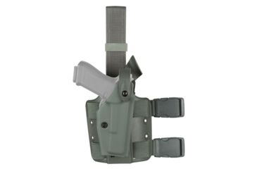 Image of Safariland 6004 SLS Tactical Holster w/Dbl Leg Straps, Sig Sauer P226 w/SF Mr14 Rail &amp; SF X200/X300 4.41in., Foliage Green, Left Hand, 6004-7700-542