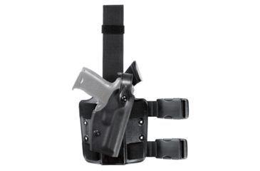 Image of Safariland Model 6004 SLS Drop-Leg Holster, Glock 17/22/31 w/SF X200/X300/X300U Light, Right Hand, Plain Black, 6004-836-121