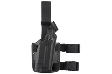 Image of Safariland Model 6004 SLS Drop-Leg Holster, Glock 17/22/31 w/SF X200/X300/X300U Light, Right Hand, Plain Black, 6004-836-121