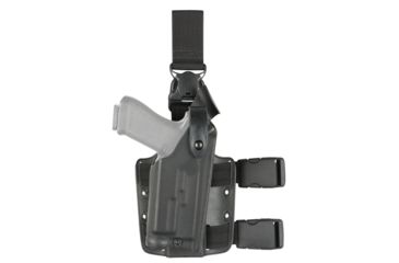 Image of Safariland Model 6005 SLS Drop-Leg Holster, Glock 17/22/31 w/ITI M3 Light, Left Hand, Plain Black, 6005-832-122