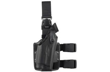 Image of Safariland Model 6005 SLS Drop-Leg Holster, Glock 17/22/31 w/ITI M6 Light, Right Hand, Plain Black, 6005-8321-121