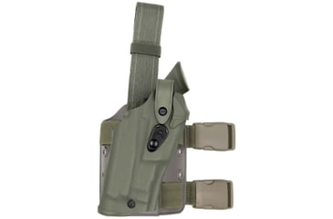 Image of Safariland Model 6305rds Als/sls Tactical Holster W/ Quick-release Leg Strap For Glock 17 Mos W/ Light/laser, Ranger Green, 6305RDS-8321-731
