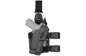 Image of Safariland Model 6355rds Als Tactical Holster With Quick-release Leg Strap For Glock 19 Mos W/ Light, Black, Right Hand, 1204248