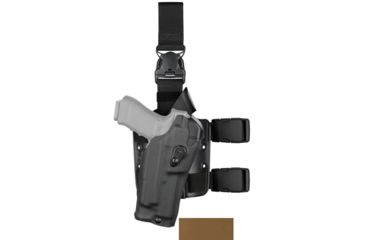 Image of Safariland Model 6385rds Als Omv Tactical Holster W/ Quick Release Leg Strap, Fde Brown - 6385RDS-28329-551