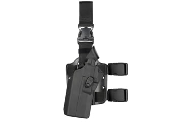 Image of Safariland Model 7385rds 7ts Als Omv Tactical Holster W/ Quick Release Leg Strap For Glock 17 W/ Light, Black, 7385RDS-8325-412