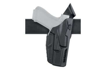 Image of Safariland Model 7390RDS-7TS ALS Mid-Ride Level I Duty Holster, Glock 19, X300U, Left, Plain Black, 7390RDS-28325-412