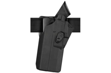 Image of Safariland 7390RDS 7TS ALS Mid-Ride Level I Retention OWB Duty Holster, SIG Sauer P320 9C w/ Light, Left, Black, 1329451