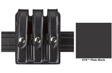 Image of Safariland Model 777 Slim Triple Mag Pouch w/Flap STX Plain Fits Glock 17 777-83-41PBL